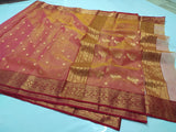 Pure Chanderi Silk Hand Woven  Saree With Blouse.