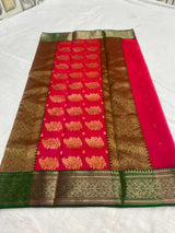 Pure Chanderi Silk Hand Woven  Saree With Blouse.