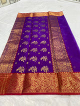 Pure Chanderi Silk Hand Woven  Saree With Blouse.