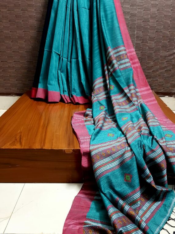 Pure Handloom Cotton Sarees With Running Blouse.